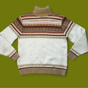 Vintage 1970’s Fair Isle Turtleneck Sweater